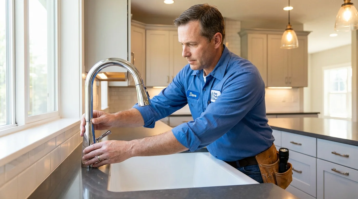 Kitchen faucet installation by Johns Plumbing LLC in Indian Wells